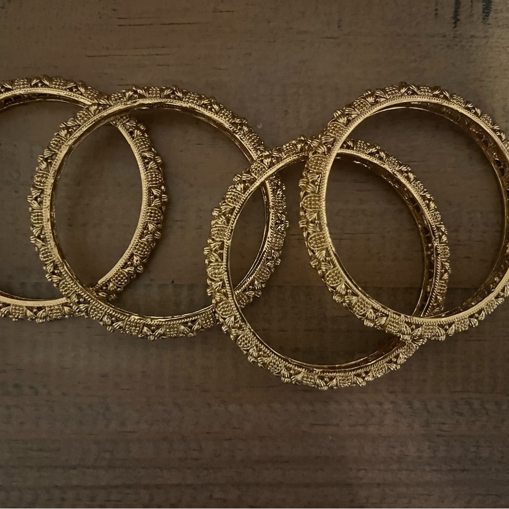 Elegant Gold Bangle Set